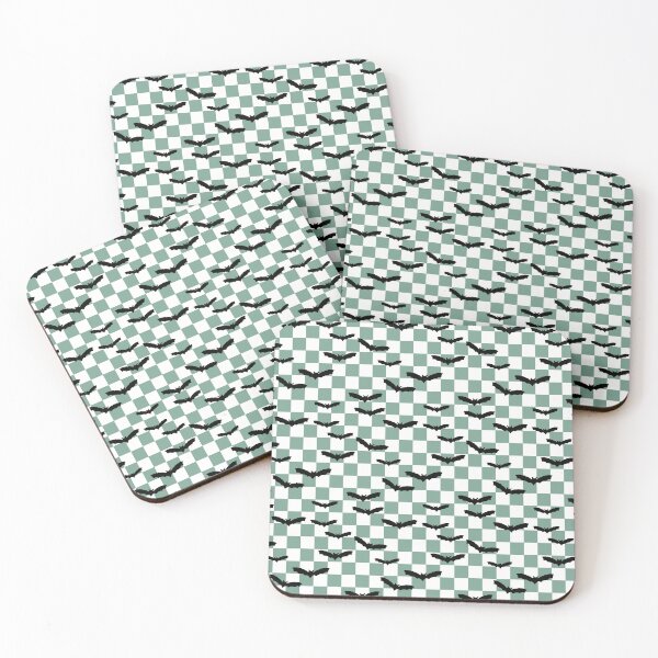 Item preview, Checkerboard Halloween Bats in Green designed and sold by KathrinLegg.