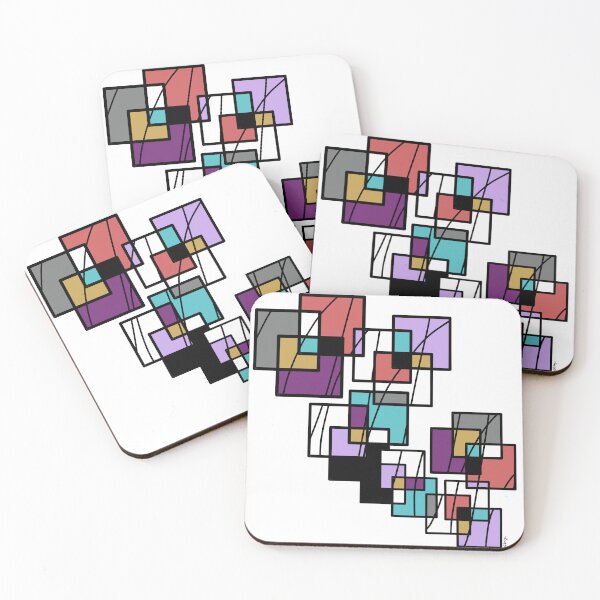 Item preview, Modern design colorful square monogram designed and sold by Shirley Li.