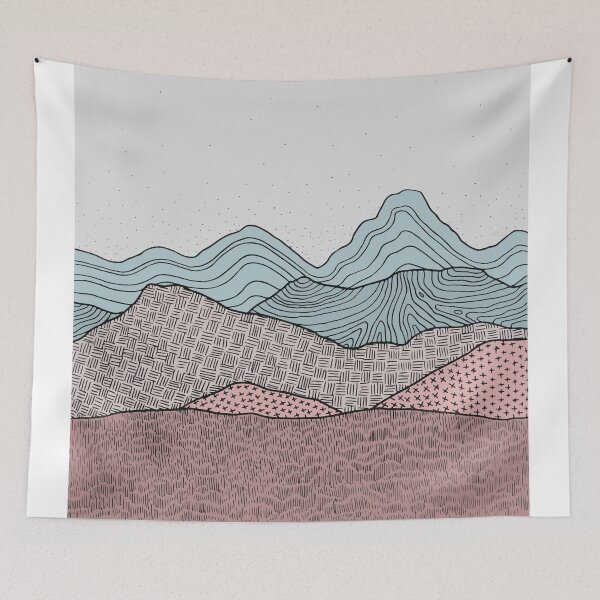 Item preview, Early Morning Hills, Simple Landscape Illustration designed and sold by bblane.