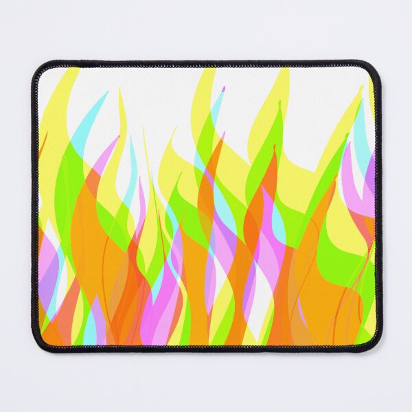 Item preview, Neon Yellow, Green, Pink, Blue Multicolor Flames Pattern designed and sold by theprintedclub.