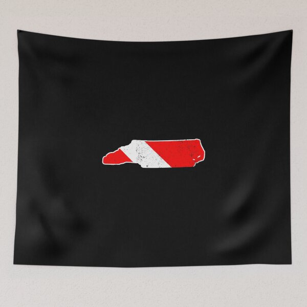 Item preview, North Carolina Scuba Dive Flag Diver Down Flag Shirt Sticker designed and sold by cleoangelalc.