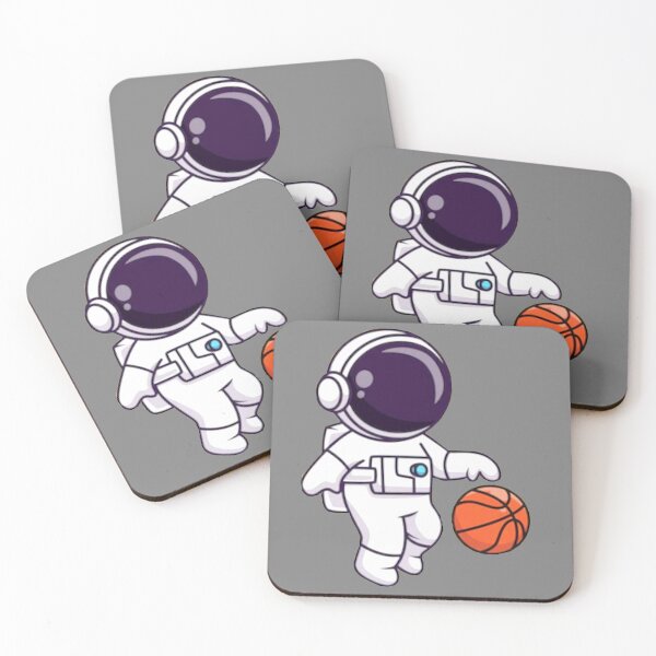 Item preview,   Cute astronaut playing basketball cartoon designed and sold by BEAUTY ⭐⭐⭐⭐⭐.