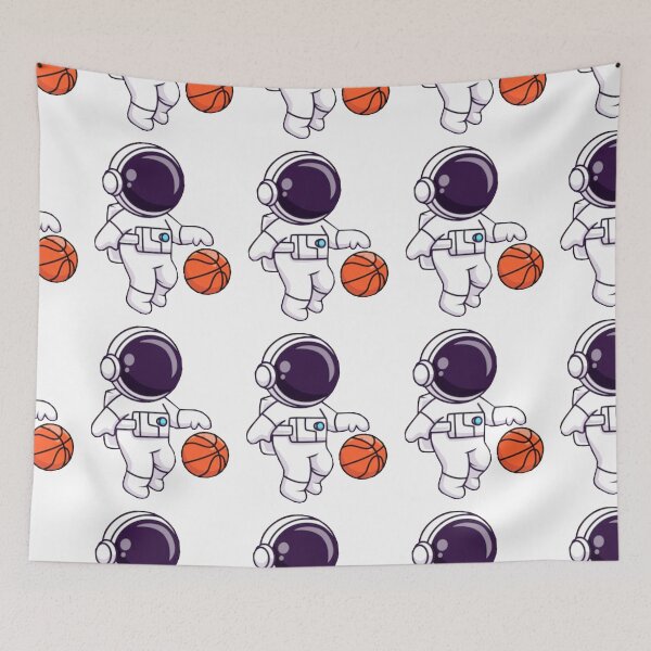 Item preview,   Cute astronaut playing basketball cartoon designed and sold by BEAUTY ⭐⭐⭐⭐⭐.