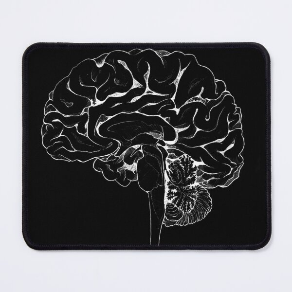 Item preview, Brain, White Linework Only designed and sold by Anachronatomy.