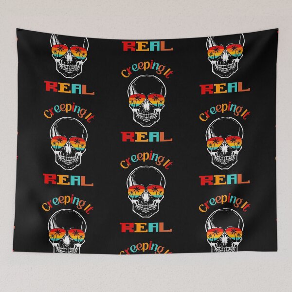 Item preview, Creeping It Real Skull Aviator Sunglasses Palm Trees designed and sold by OutdoorsZee1.