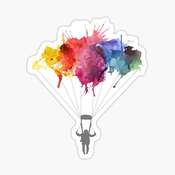 Item preview, Parachutisme, parachute de parachutiste, parachutisme. Illustration à l'aquarelle designed and sold by INVNCBLA.