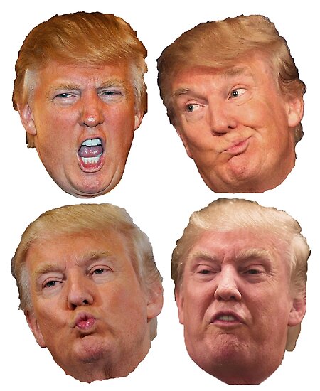 "4 pack stickers Trump Heads" Posters by Thelittlelord | Redbubble