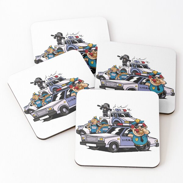 Item preview, Police cars and policemen in cartoon style designed and sold by Rob-Son.
