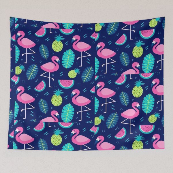 Item preview, Flamingoes with leaves and fruits | for flamingo lovers| pattern design lovers| gift for all designed and sold by Arteartz.