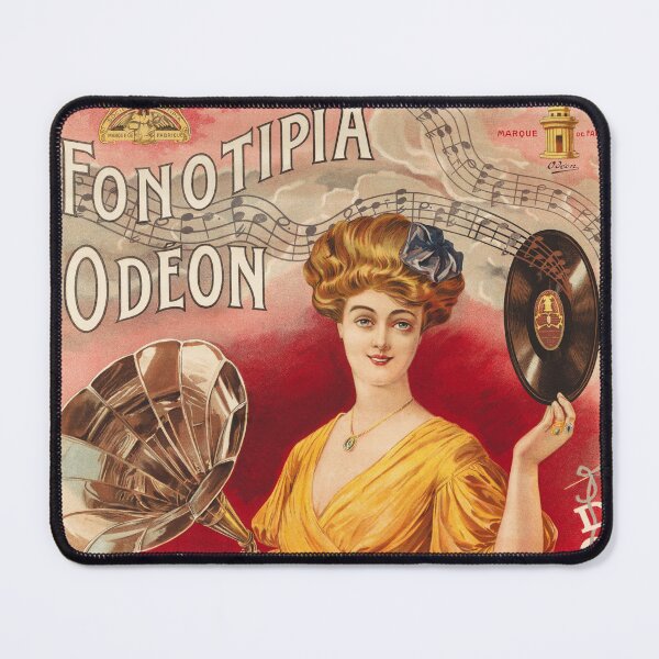 Item preview, FONOTIPIA ODEON Double Face Italian Gramophone Record Label 1910 Vinyl Disc Advertising Poster designed and sold by retroposters.