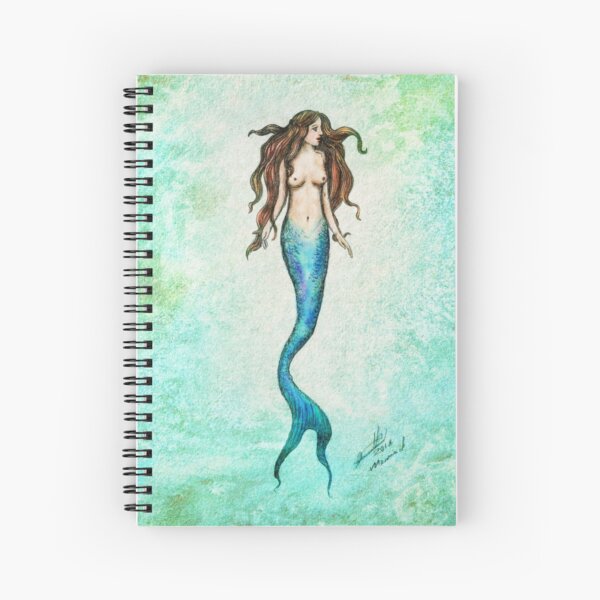 Cuaderno de espiral «Sirena | Textura acuarela» de DanJohnDesign | Redbubble
