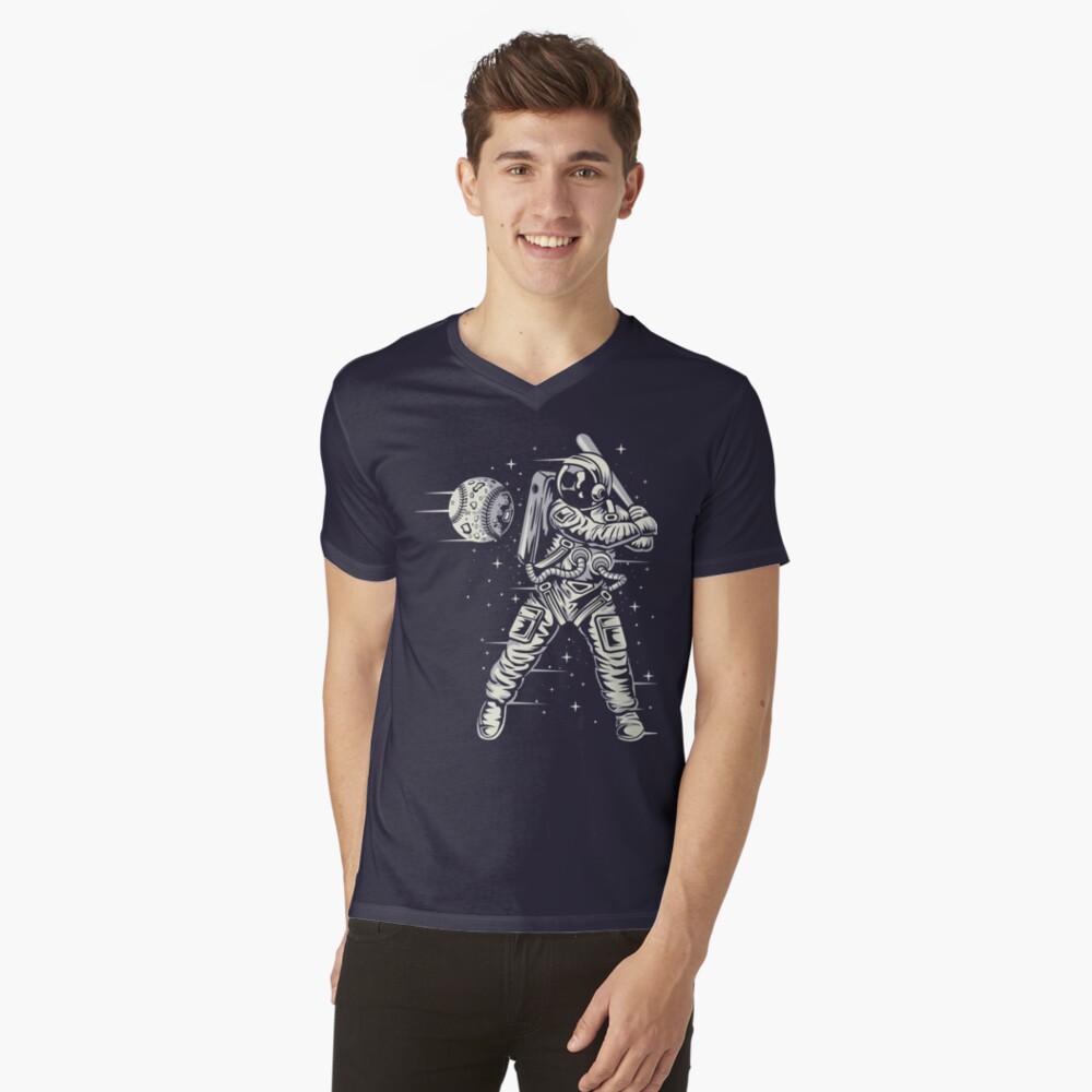 Outer Space Astronaut Plays Baseball With Moon Art Board Print for Sale by  peaktee