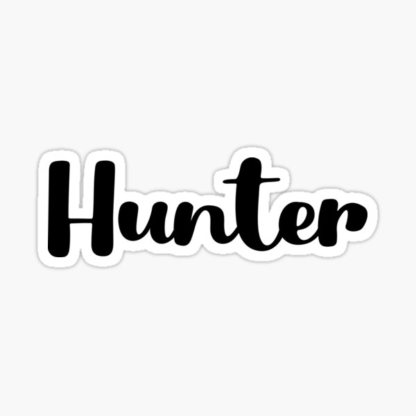 hunter-name-sticker-for-sale-by-designian-redbubble