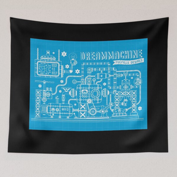 Item preview, Abstract Dream Machine - Blueprint Design designed and sold by ProtonProject.