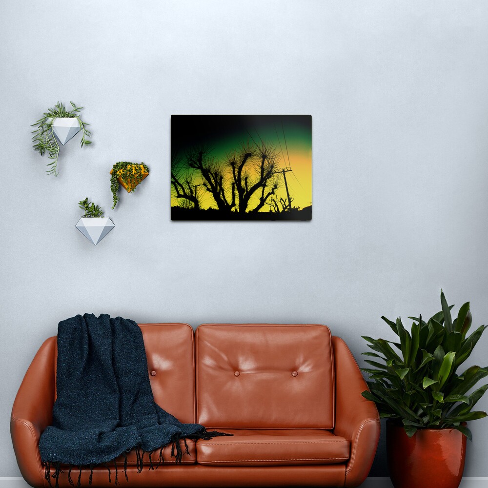 Wired Sunset Metal Print