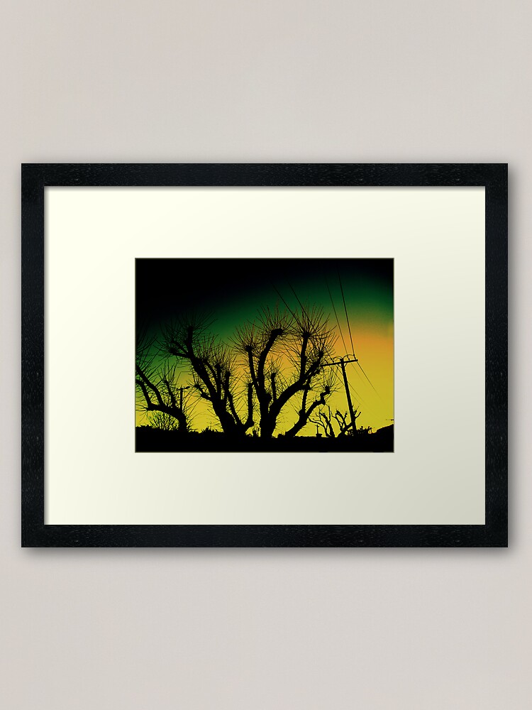 Alternate view of Wired Sunset Framed Art Print