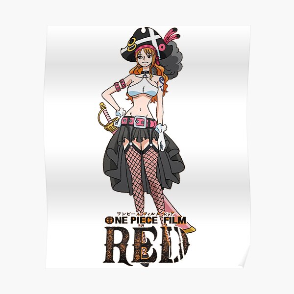 Nami One Piece Film Red Poster For Sale By Theresataylort Redbubble