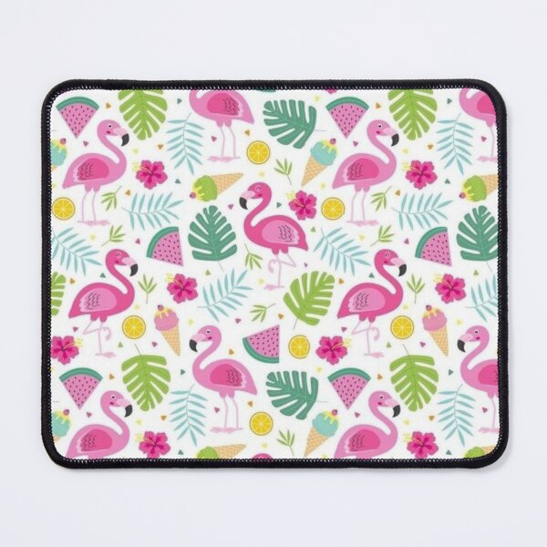 Item preview, Flamingoes with leaves fruits and icecream | for flamingo lovers| pattern design lovers| gift for all designed and sold by Arteartz.