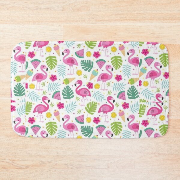 Item preview,  Flamingoes with leaves fruits and icecream | for flamingo lovers| pattern design lovers| gift for all designed and sold by Arteartz.