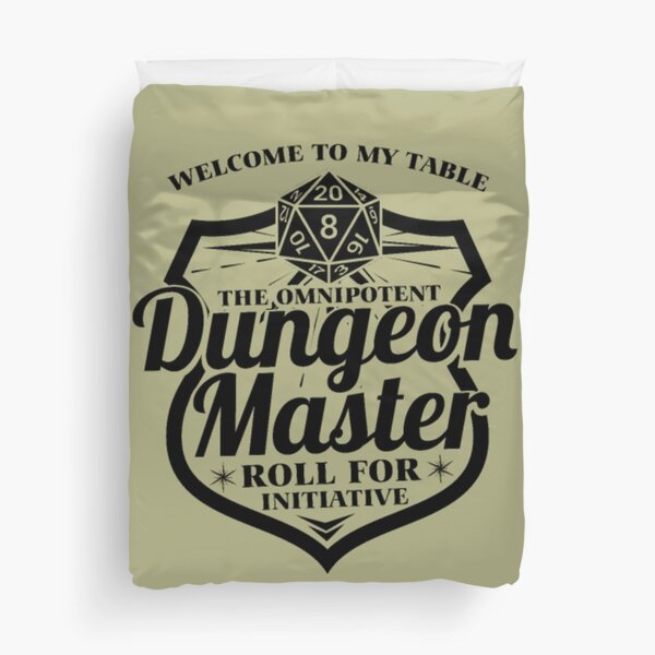 Dungeon Master Gamer RPG dice fun gift Duvet Cover