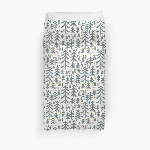 winter woods pattern Duvet Cover