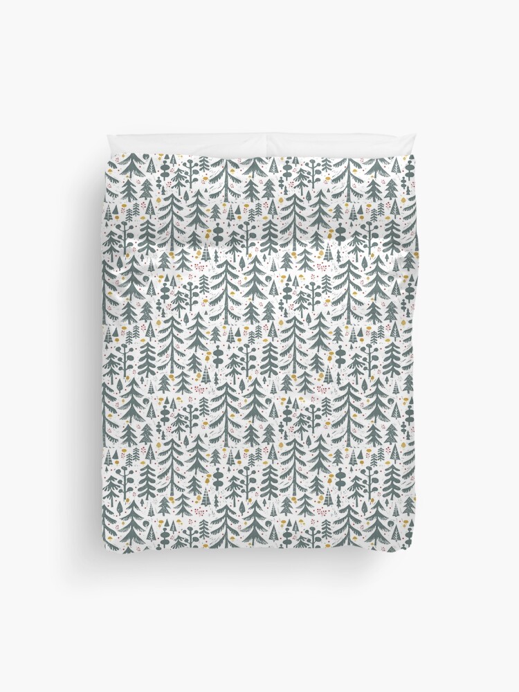 winter woods duvet
