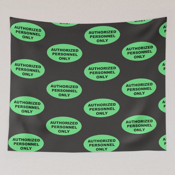 Item preview, AUTHORIZED PERSONNEL ONLY Industrial style sign designed and sold by lobodelnoir.