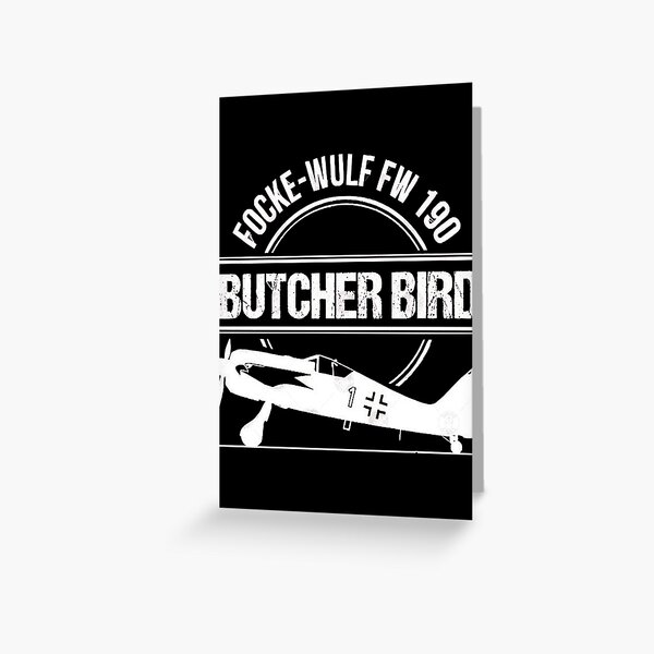 Focke Wulf Fw 190 Butcherbird Warbird German Luftwaffe Greeting Card