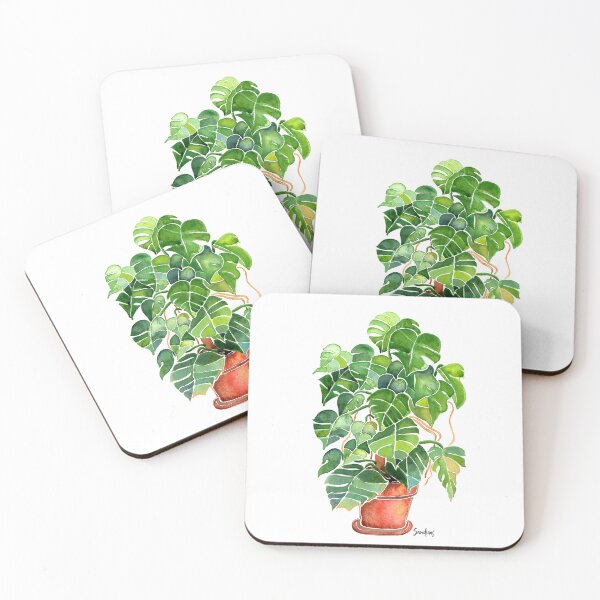 Item preview, Monstera Deliciosa in pot designed and sold by SandraArtStudio.