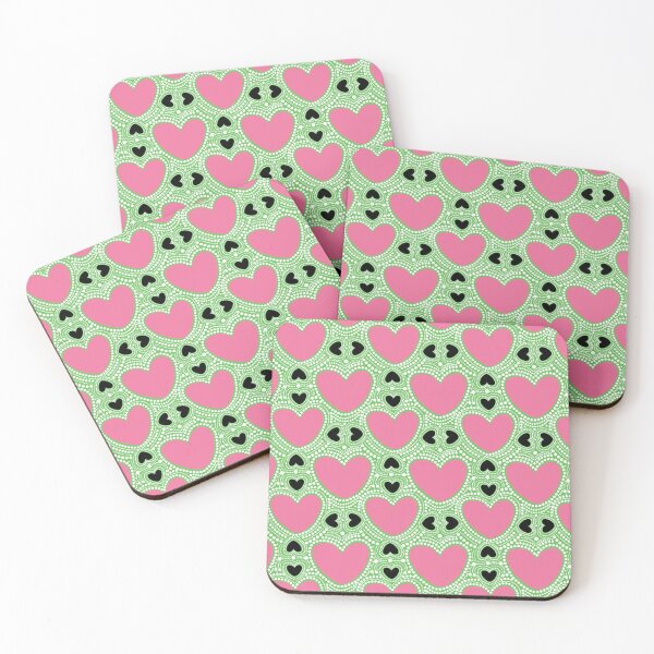 Item preview, Dotted Pink & Black Heart designed and sold by DukaDevi.