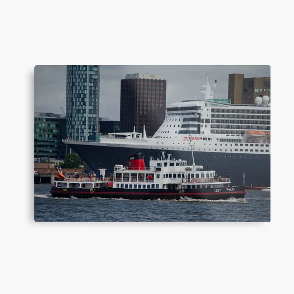 cruise ships Liverpool Pier head Metal Print