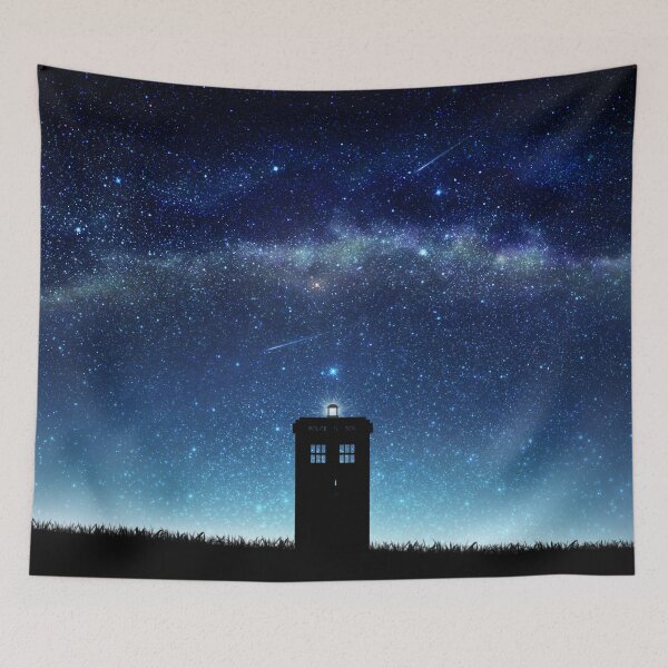 Item preview, Phone Box Silhouette Starry Night designed and sold by Rayleigh.