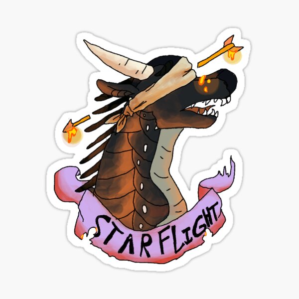Wings of Fire Dragon! Starflight Sticker! Sticker