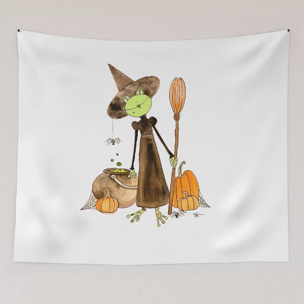Item preview, Halloween Witchy Gertie the Frog designed and sold by joyful-musings.