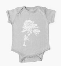 Body de manga corta para bebé El árbol Bodhi de la conciencia (versión blanca)