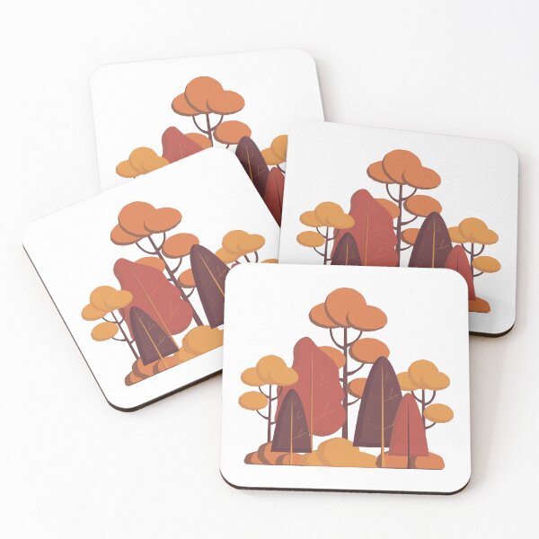 Item preview, Colorful autumn forest in paper cut style designed and sold by Art-of-Rory.