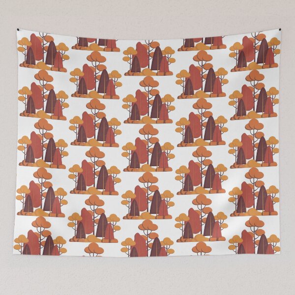Item preview, Colorful autumn forest in paper cut style designed and sold by Art-of-Rory.