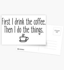 Postales Primero bebo el cafe