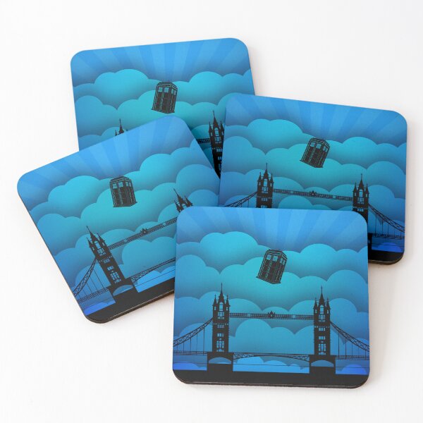 Item preview, Blue Phonebox Fly Over The Bridge designed and sold by Rayleigh.