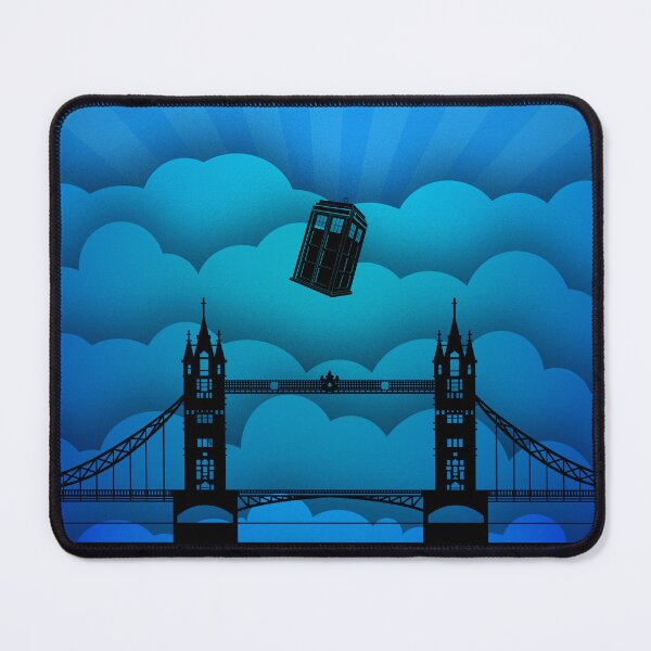 Item preview, Blue Phonebox Fly Over The Bridge designed and sold by Rayleigh.