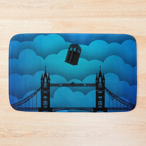 Item preview, Blue Phonebox Fly Over The Bridge designed and sold by Rayleigh.