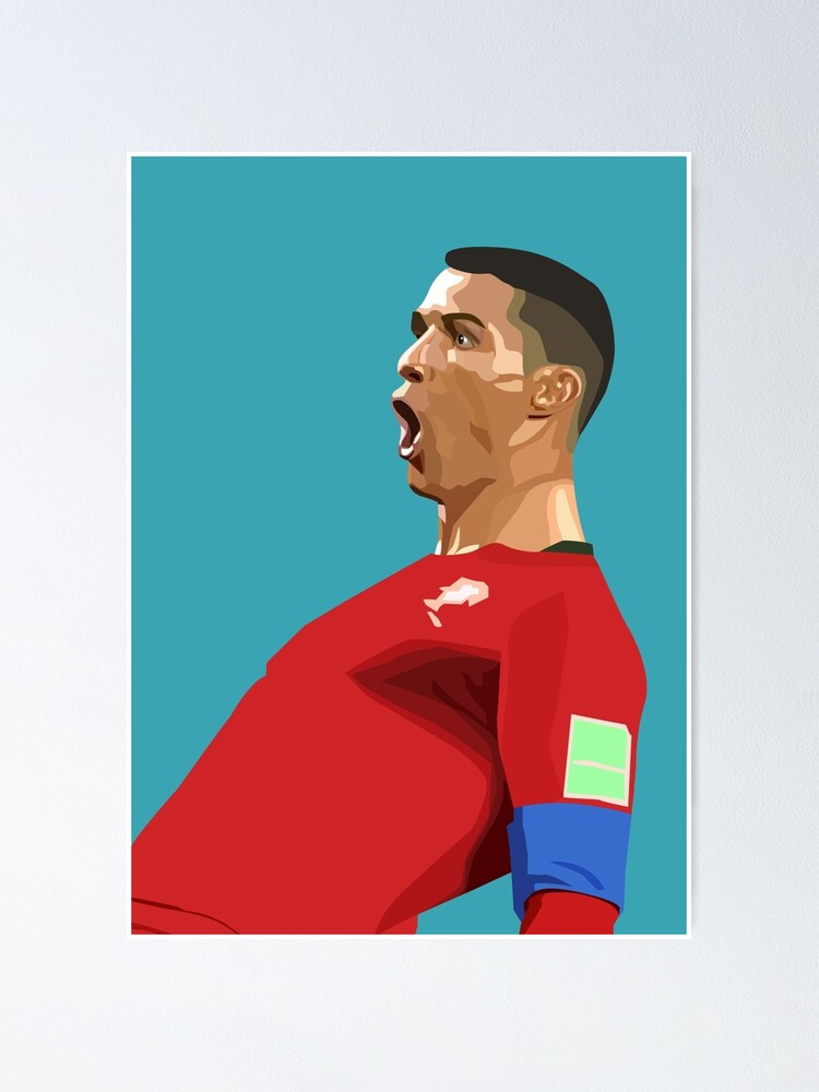 CRISTIANO RONALDO "WEARING PORTUGAL FOOTBALL JERSEY" POSTER -  Soccer / Football