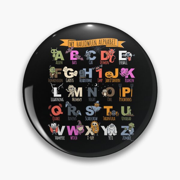 Item preview, Halloween Alphabet Kids Cute designed and sold by Nerd Shizzle.