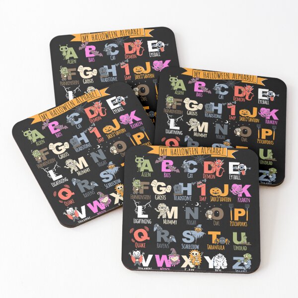Item preview, Halloween Alphabet Kids Cute designed and sold by Nerd Shizzle.