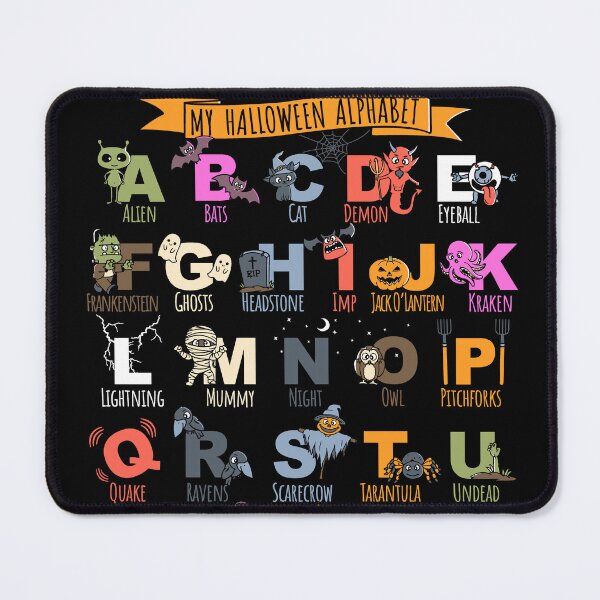 Item preview, Halloween Alphabet Kids Cute designed and sold by Nerd Shizzle.