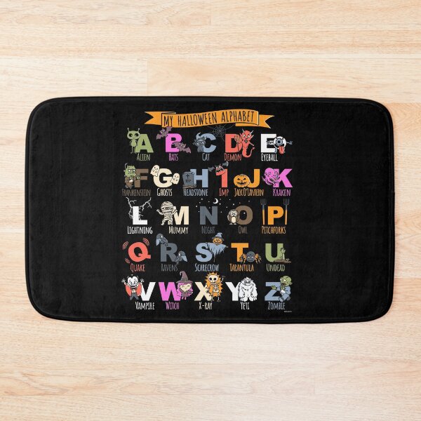Item preview, Halloween Alphabet Kids Cute designed and sold by Nerd Shizzle.