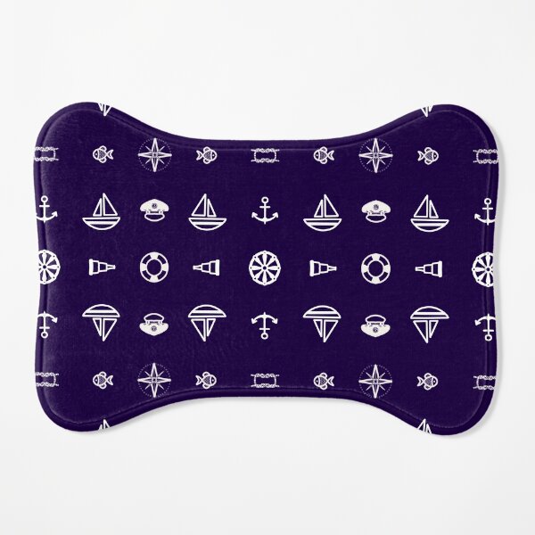 Nautical Pattern I Dog Mat