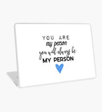 Du bist meine Person. Du wirst immer meine Person sein. Laptop Folie