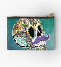 Mustache Sugar Skull (Color Version) Studio Pouch