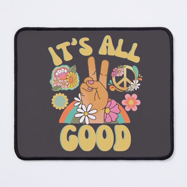 Item preview, It's All Good Inspirational Retro Rainbow Peace Sign designed and sold by SunfullyYours.